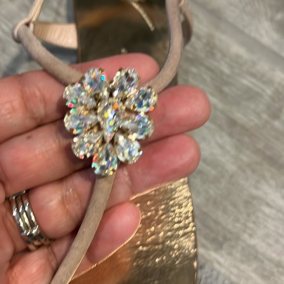 Giuseppe Zanotti jeweled thong sandals, rose gold color size 37 or size 6 - Picture 11 of 12